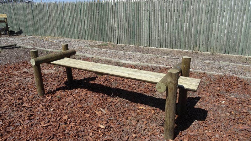 Rustic Bench Without Back
