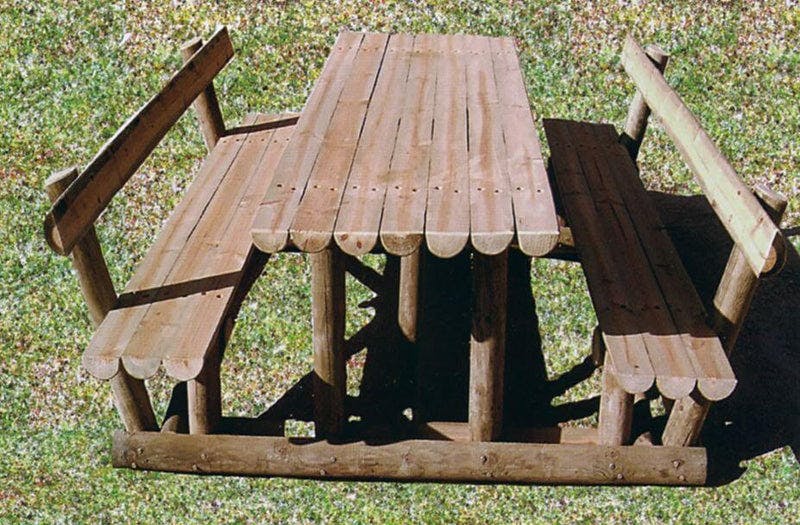 Outdoor Table With Benches